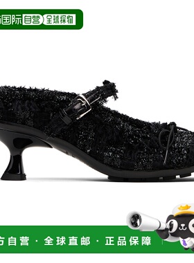 1h可退 潮奢 Simone Rocha 蒙娜 罗莎 女士 黑色 Grip 穆勒鞋 HBG