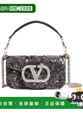 VALENTINO 女士单肩包 WB0K53SBVA1K SS2026 黑色 LOCÒ 小号单肩