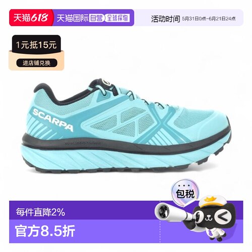 Scarpa 女款 Spin Infinity Atoll/Scuba Blue 越野跑鞋 33075-35