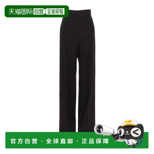 VALENTINO 女士休闲裤 BRB5Y08MC0NO CO 黑色 直筒休闲裤阔腿裤