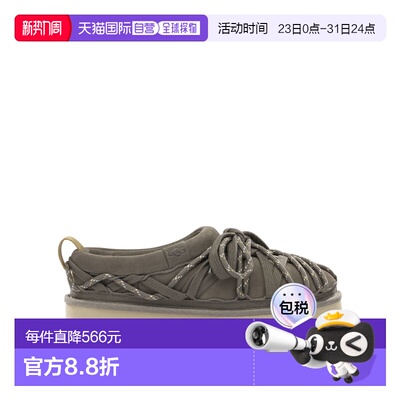 UGG 女士芭蕾乐福鞋 1175190DDRG SS2026 灰色 细节系带拖鞋女鞋