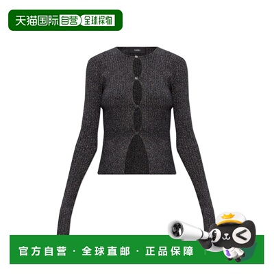 AMIRI 女士针织衫 AWTOKN10150001 SS2026 黑色 Cardigan with me