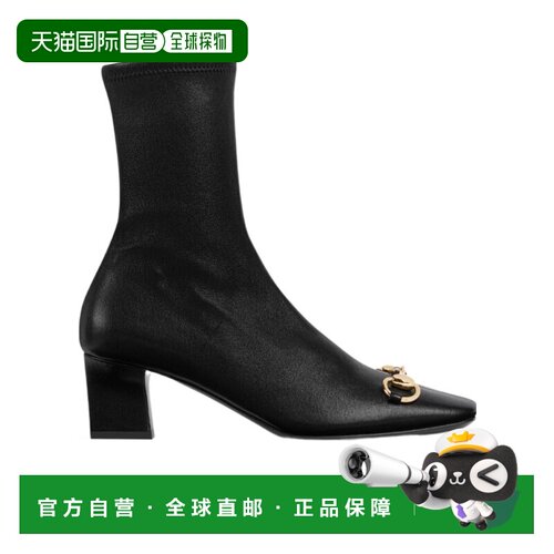 GUCCI 女士高跟鞋 865405AAGGW1000 SS2026 黑色 Signora 短靴