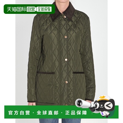 1h可退 BURBERRY 女士夹克 8113591C2491 AW2025 绿色 Quilted co