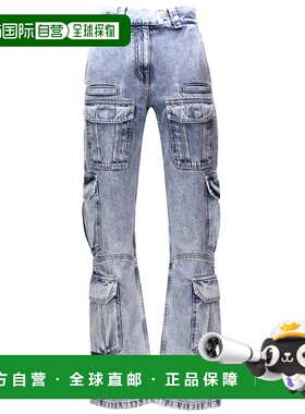 GIVENCHY 女士牛仔裤 BW51345Y8R452 SS2024 灰色 Cargo jeans