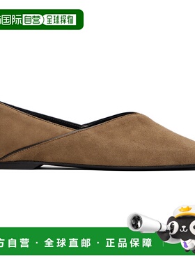 1h可退 潮奢 TOTÊME 女士 灰褐色 Everyday Suede 芭蕾鞋 253WAS2