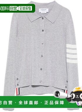 THOM BROWNE 女士衬衫 FKL003AY3036055 SS2025 灰色长袖开衫