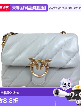 PINKO 女士斜挎包 100037A0F2K32Q SS2026 灰色徽标 手提包单肩包