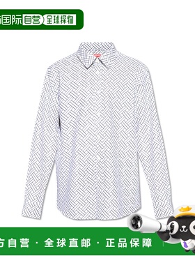KENZO 男士衬衫 FF65CH4029JD01 AW2025 白色 Cotton shirt with