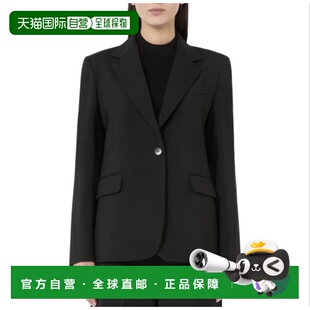 MAX MARA WEEKEND 女士黑色西装 Lamine系列西装外套