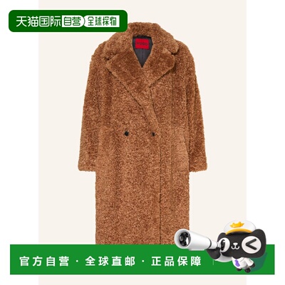 HUGO 女士大衣 100319012112000 CO 酒红色 Teddy Fur Coat MALIT