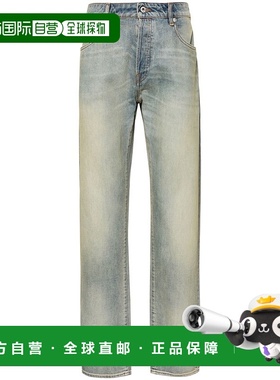 KENZO 男士牛仔裤 FE55DP1016B8DY SS2024 灰色直筒裤