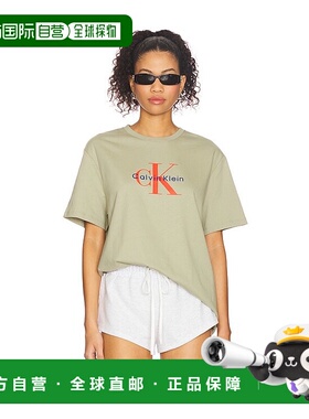 1h可退 潮奢 Calvin Klein 卡尔文 克莱恩 女士 Monologo T恤 4RB