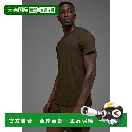 alo yoga x Triumph 联名款 吸湿排汗圆领套头宽松舒适短袖T恤 男