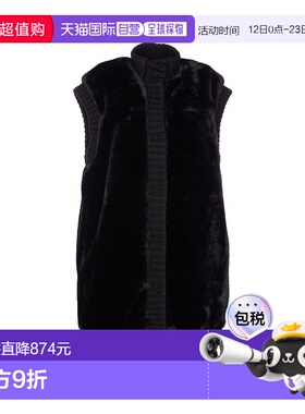 PINKO 女士马甲 105402A2PIZ99 AW2025 黑色 Genovese Faux Fur V