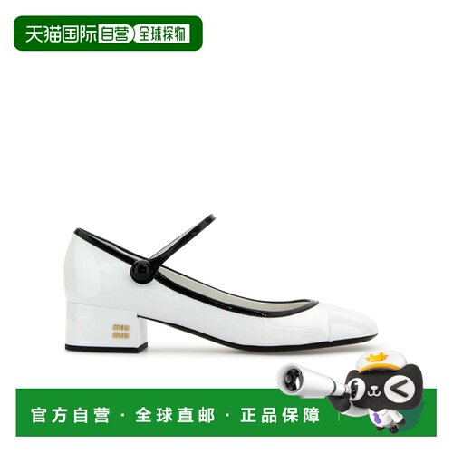1h可退 MIU MIU 女士高跟鞋 5I435E06EFA035F0964 CO 白色 徽标高