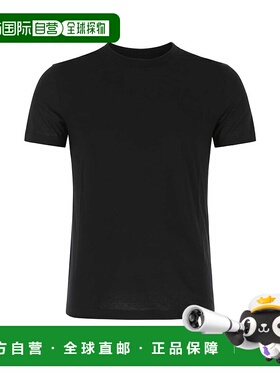 PRADA 男士T恤 UJM492S22111CDF0002 CO 黑色 Black cotton t-shi