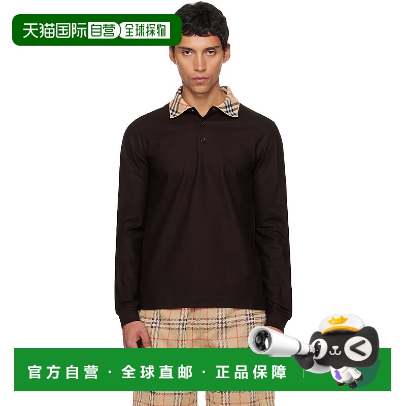 1h可退 潮奢 Burberry 巴宝莉 男士 棕色 Long Sleeve Check Coll