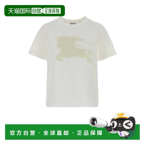 BURBERRY 女士T恤 8124136B7078 SS2026 白色 White cotton t-shi