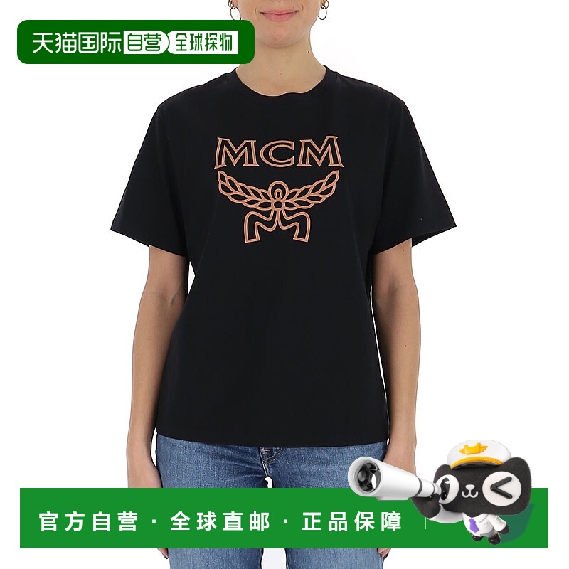 MCM 女士T恤 MFTBSMM11BLACKBEAUTY SS2021 黑色 T-shirt Woman C