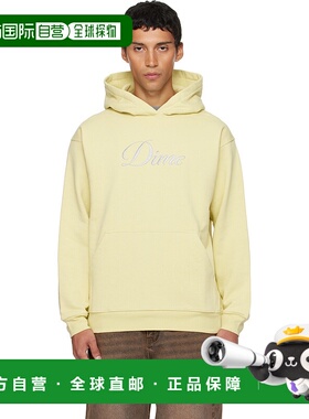 1h可退 潮奢 Dime 男士 黄色 Cursive 连帽衫 DIMEFA2556CRE卫衣