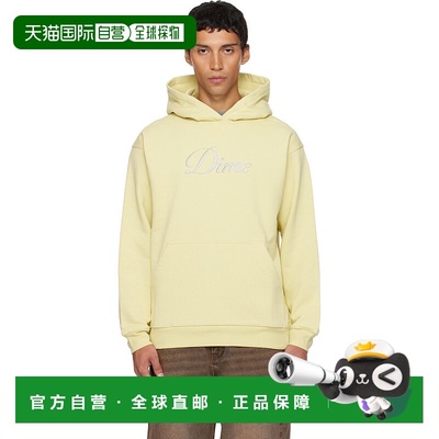 1h可退 潮奢 Dime 男士 黄色 Cursive 连帽衫 DIMEFA2556CRE卫衣
