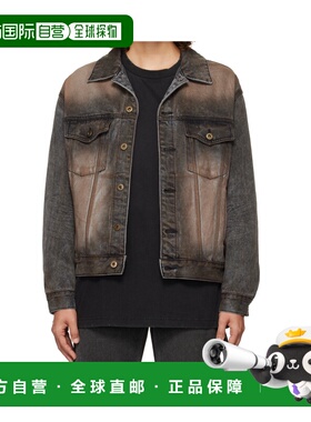 WE11DONE 男士夹克 WDDJ324315UBK AW2024 黑色 长袖牛仔夹克