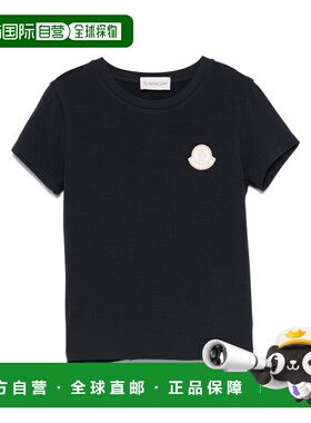 MONCLER 女童衬衫 K19548C0001189AWF778 CO 蓝色 Logo T-Shirt
