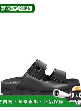 PRADA 男士凉鞋 2X31293LEMF0002 SS2025 黑色 Leather strap san