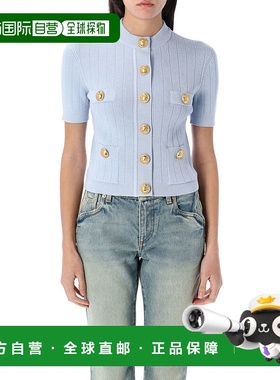 BALMAIN 女士针织毛衣 EF1KL023KB076AC SS2025 白色