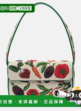 1h可退 潮奢 Staud 女士 Tommy 小号珠饰肩包 red红色 舒适时尚