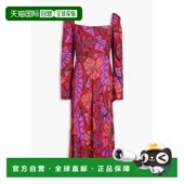 抽褶印花绉纱中长连衣裙 1h可退 304570DELIC RIO 女士 潮奢 FARM