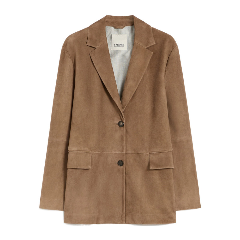 香港直邮MAX MARA 女士西服 9441016306002 SS2026 棕色 长袖皮夹