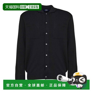 7UI062597 AW2024 黑色 FEDELI Wool 针织毛衣 Virgin Cardig 男士