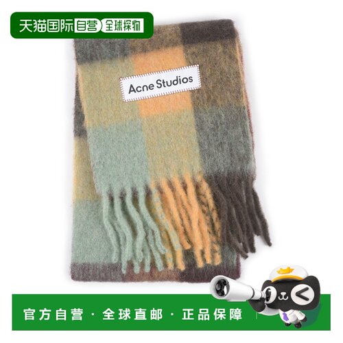 ACNE STUDIOS 女士围巾 CA0084BO9 AW2025 花色 格纹细节围巾