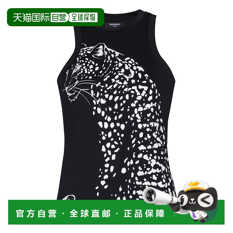 1h可退 BALMAIN 女士背心吊带 FF0EB010GF15EAB AW2025 黑色
