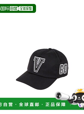 VALENTINO 男士帽子 3Y2HDA10CAB0NI AW2023 黑色 徽标棒球帽