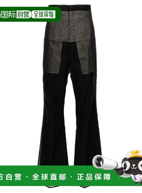 RICK OWENS 男士休闲裤 RR01D3300ORNC09 AW2024 黑色