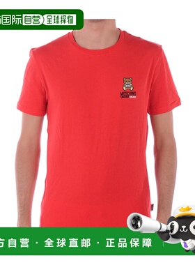 1h可退 MOSCHINO 男士T恤 A19058102ROSSORED SS2022 红色短袖