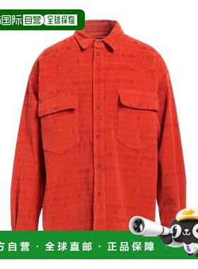 1h可退 潮奢 versace 范思哲 男士 花纹衬衫 orange橙色 舒适时尚