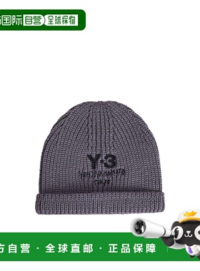 Y-3 男士帽子 JX8309 AW2025 灰色 帆布针织帽