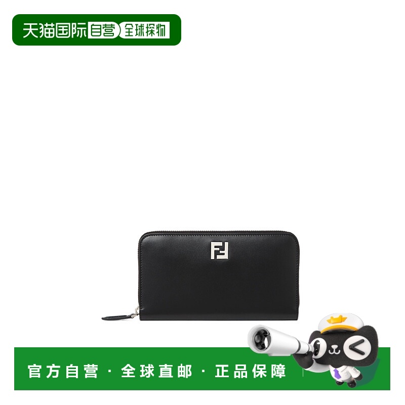 1h可退 FENDI 男士钱包 7M0210AFF2F0GXN AW2025 黑色 Wallet wit