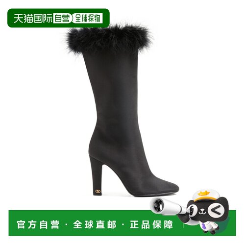 VALENTINO 女士靴子 WS0NT3ZGEN01 SS2025 黑色 高跟长筒靴