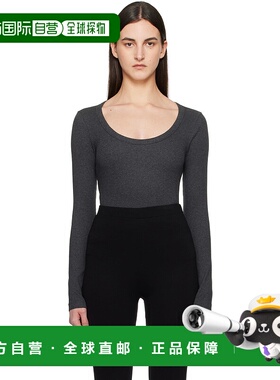 1h可退 潮奢 TOTÊME 女士 灰色 Classic Rib T 恤 251WRT1060FB02