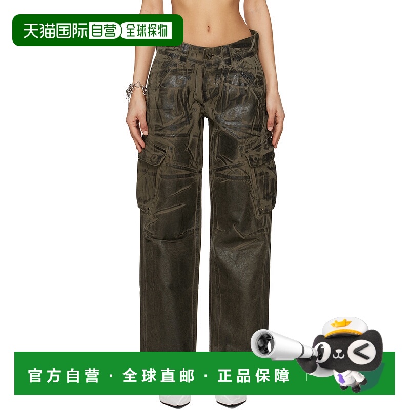 1h可退 潮奢 Vaquera 女士 卡其色 Low-Rise 工装裤 VAQ09P015