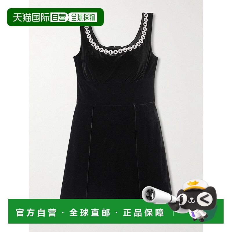 1h可退 潮奢 Self-Portrait 女士 精饰天鹅绒迷你连衣裙 SC25021S