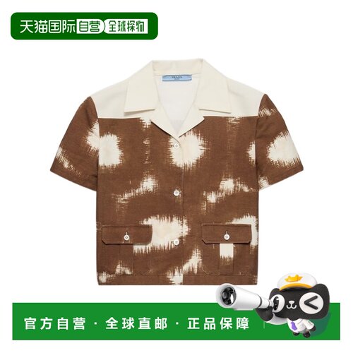 PRADA 女士衬衫 P412J187QSOOOF0005 SS2026 花色短袖