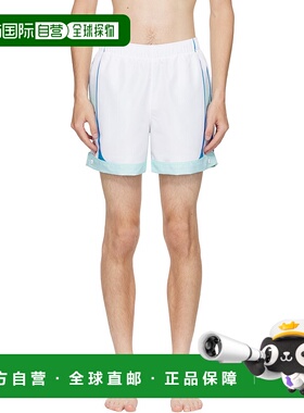 1h可退 潮奢 Casablanca 男士 白色徽标泳裤 MPF25SWM06501短裤