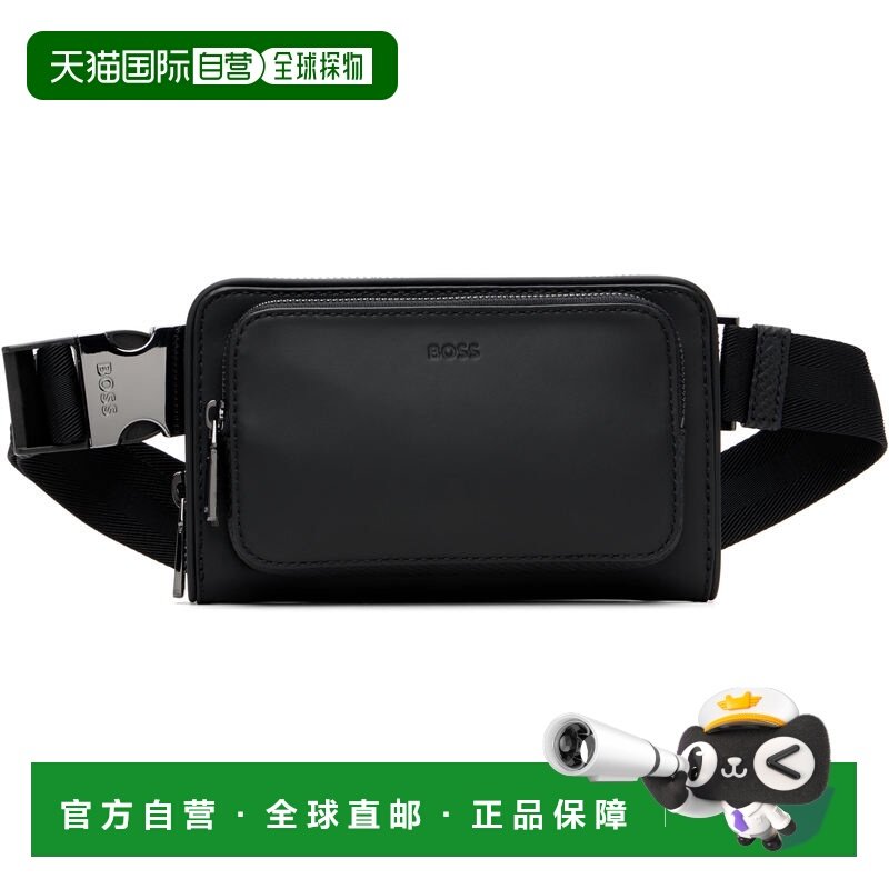 1h可退 潮奢 BOSS 波士 男士 黑色腰包 50557797 black黑色 舒适,箱包皮具/热销女包/男包,男士包袋,淘宝优惠券,粉丝福利购,淘宝优惠卷