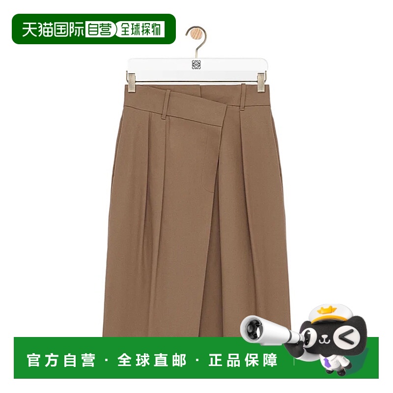 1h可退 LOEWE 女士半身裙 S359Y08XA72140 AW2025 卡其色 裹身半